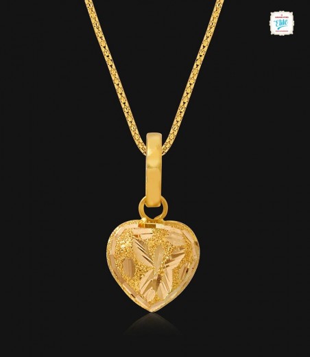 Hearty Morpho Gold Pendant - 1021