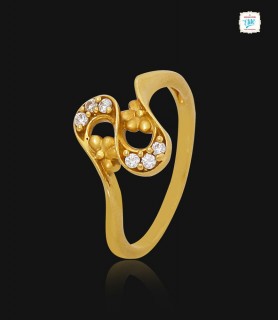 Splendiferous S Gold Ring-1201