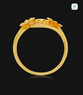 Dynamic gauze Floret Gold Ring-1229