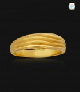 Wavy sand Lineprint Gold Ring-1231