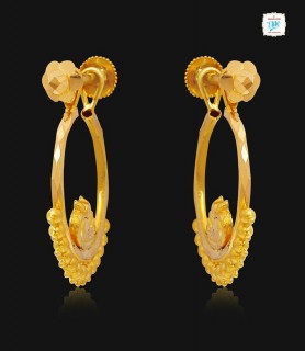 Tweety Gold Huggie Earring -1353