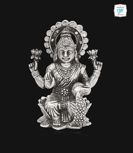 Goddess Sri Lakshmi Silver Idol -1657