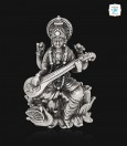 Goddess Saraswathi Silver Idol -1659