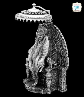 Fine Silver Sai Baba idol, Oxidised - 2165