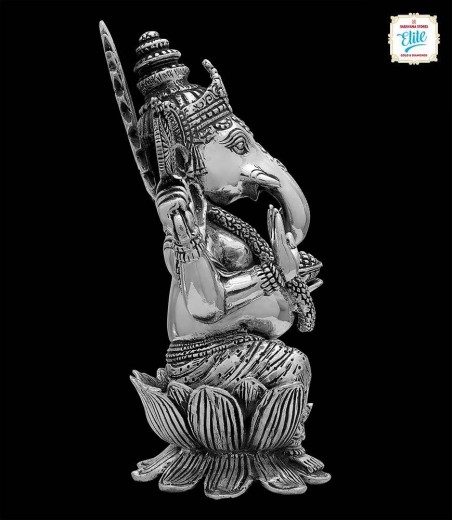 Mesmerising Antique Silver Vinayaga idol - 2175