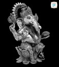 Mesmerising Antique Silver Vinayaga idol - 2175
