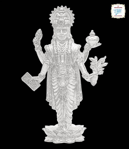 Silver Lord Vishnu Idol - 2187