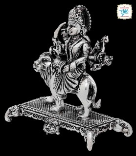 Magneficient Durga Devi Antique Silver Idol - 2211