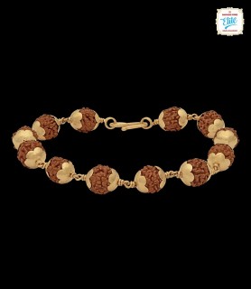 Spiritual Rudraksha Gold Bracelet - 3489