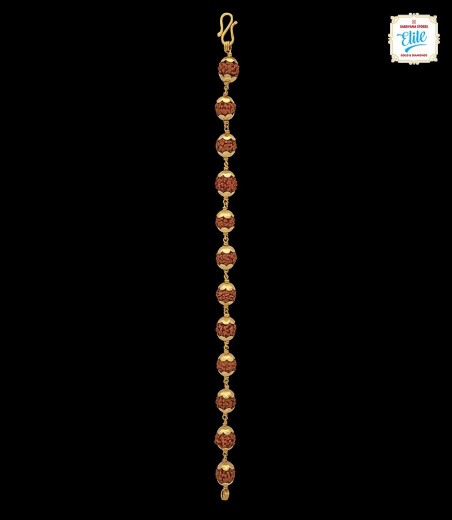 Spiritual Rudraksha Gold Bracelet - 3489
