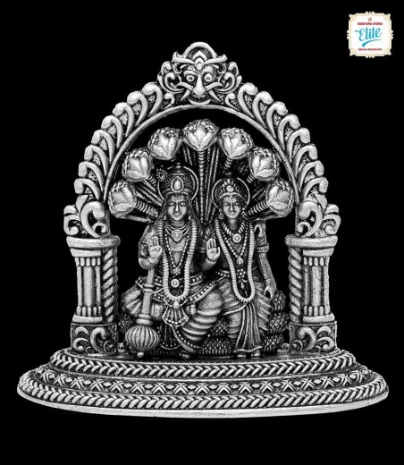 Divine Radha Krishna Silver Idol - 4613
