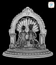 Divine Radha Krishna Silver Idol - 4613