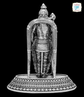Stately Sri Muruga Silver Statue - 4629