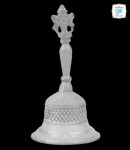 Simple Silver Pooja Bell - 4681