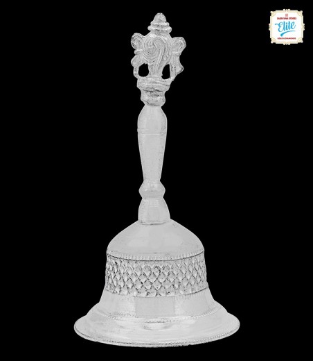 Simple Silver Pooja Bell - 4681