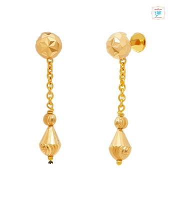 Bead Chain Gold Earrings -1293