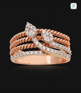Spring Leaf Diamond Ring -...