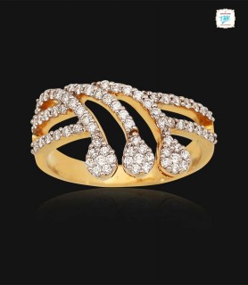 Trio Wave Diamond Ring - 0633