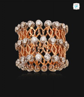 Aureole Mesh Diamond Ring -...