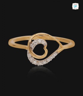 Tricky Heart Diamond Ring -...