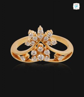 Glint Floral Diamond Ring -...