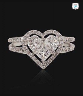 Glitter Heart Diamond Ring...