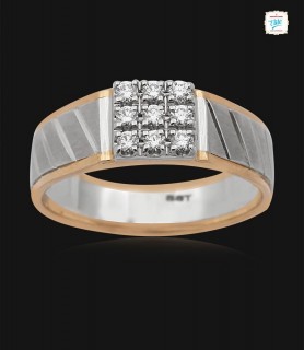 Squarish Platinum Ring -0788