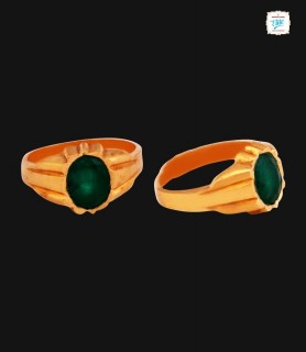 Classic Emerald Gold Ring -...