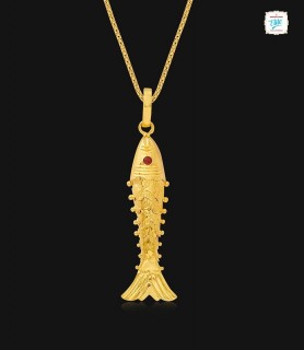 Fortune Fish Gold Pendant -...