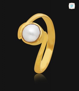Pearl Gold Ring - 1095