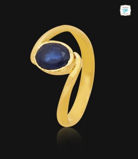 Blue sapphire Gold Ring - 1097