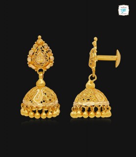Aabarna Gold Jhumka-1143
