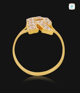 Resplendent R Gold Ring-1191