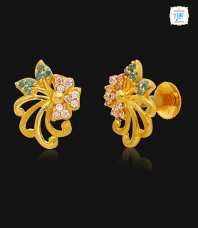 Sizzling Bloomy Gold Stud-...