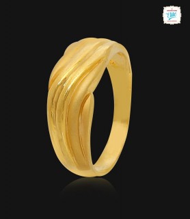 Twisted Wave gold ring -1623