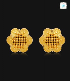 Dainty Floral Gold Stud - 1685