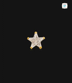 Glittering Star Gold Nose Pin - 2129