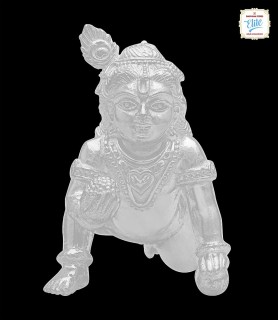 Striking Bal Gopal Silver Idol - 2195