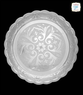 Floral Silver Plate - 2219