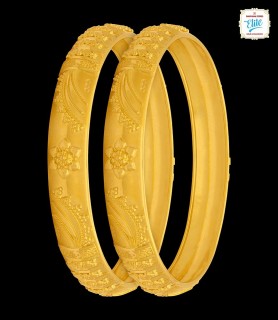 Floral Beauty Gold Bangles...