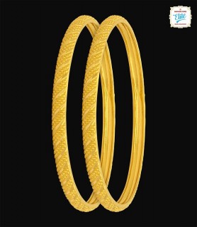 Groovy Gold Bangles - 4363