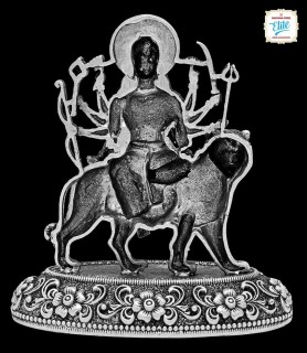 Divine Durga Silver Idol -...