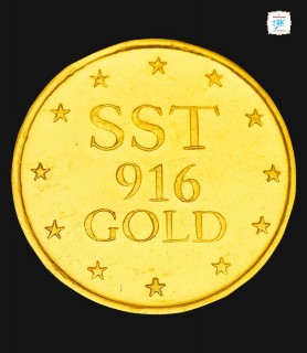 2 GRM Gold Laxmi 916 Coin