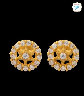 Sphere Gold Earrings - 5095