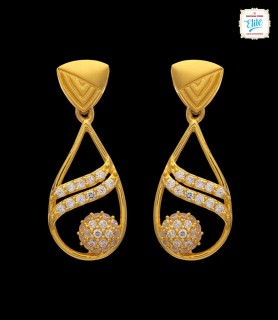 Droplet Gold Earrings - 5167