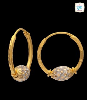 Aurum studded Gold Bavali -...