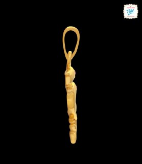 Twin Dolphin Gold Pendant -...