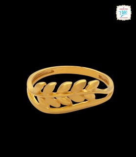 Twirl a Leaf Gold Ring - 5689